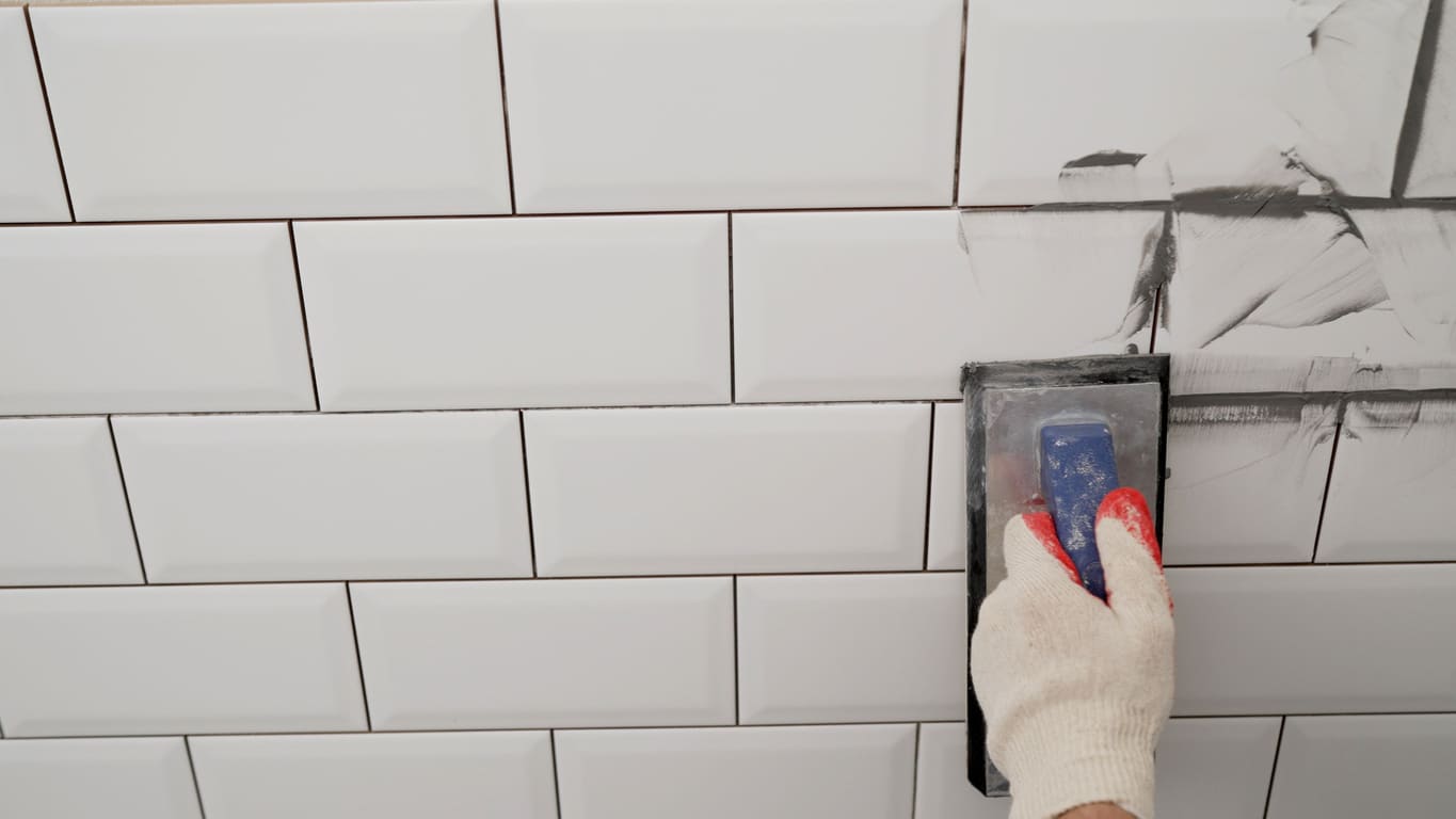 Grout being repaired by Ultra Clean